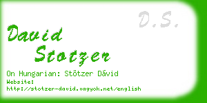 david stotzer business card